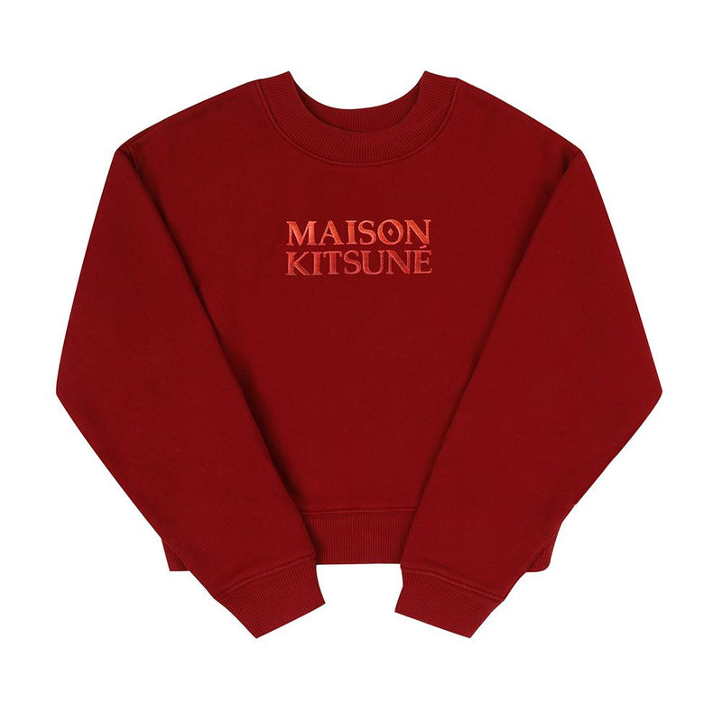 Maison Kitsune Gradient Embroidered Boxy Cropped Women’s Swea NW00309KM0326 P660