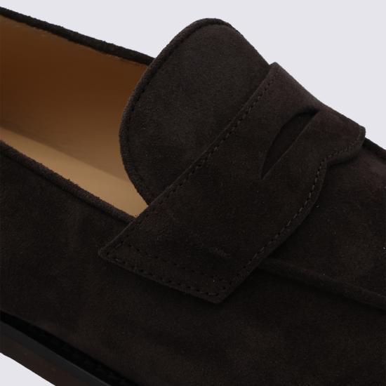 Brunello Cucinelli Mocha Suede Low-Top Sneakers for Men