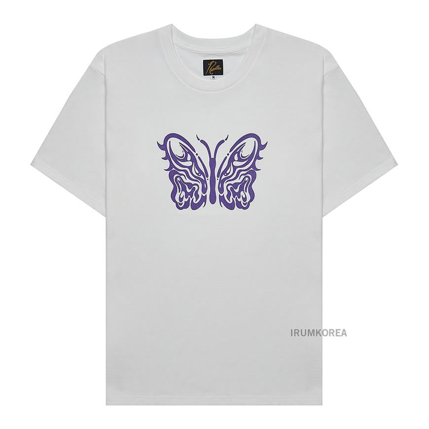 NEEDLES Men’s Short Sleeve Crewneck T-Shirt QV433A OFF WHITE