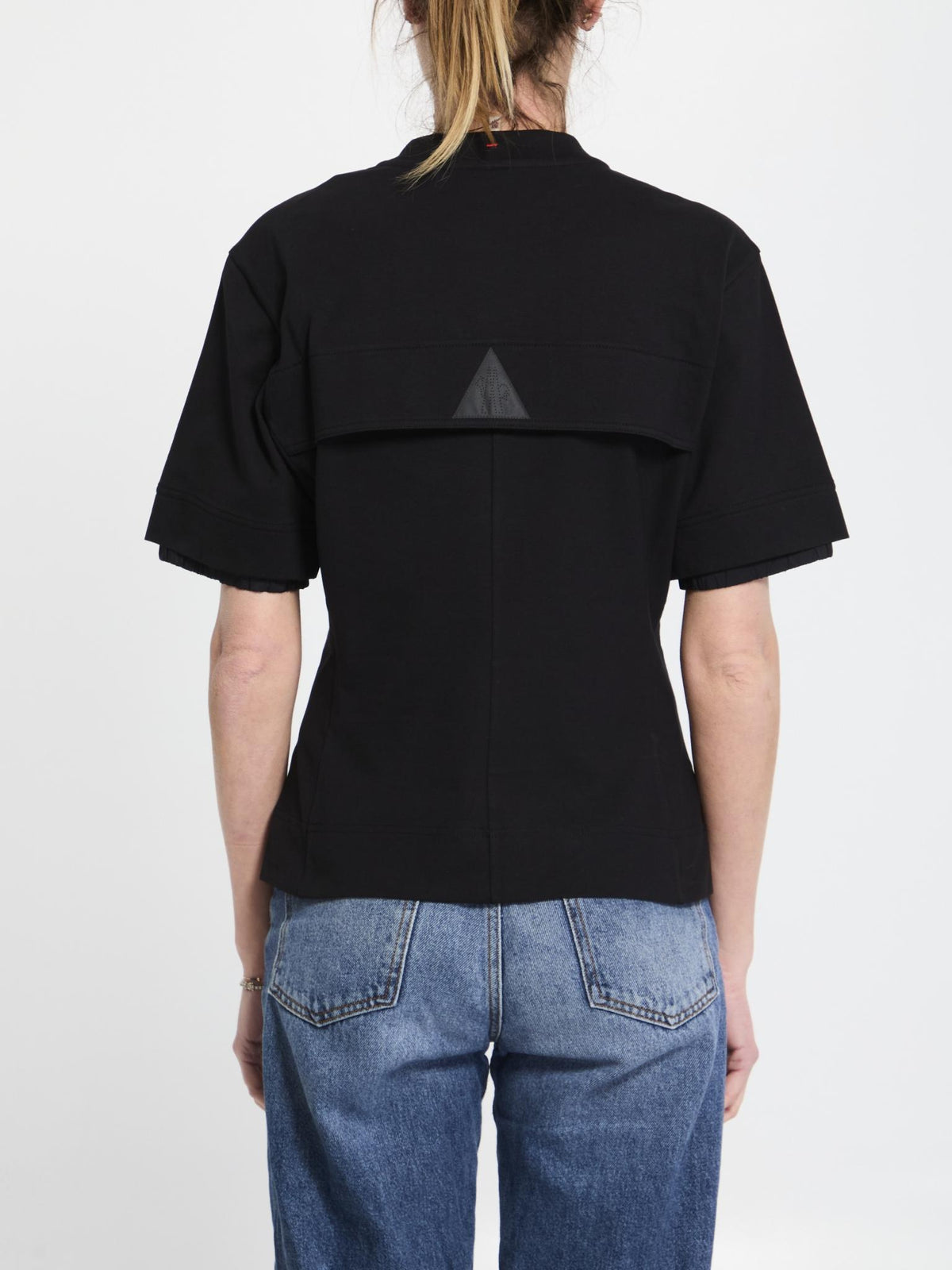 Moncler Black Cotton Short Sleeve T-Shirt