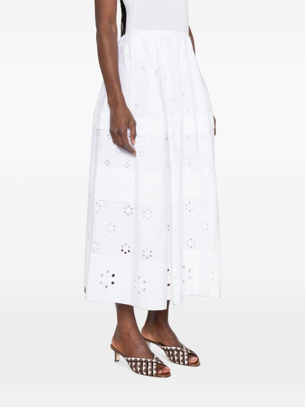 CELINE Wool Blend Midi Skirt Black