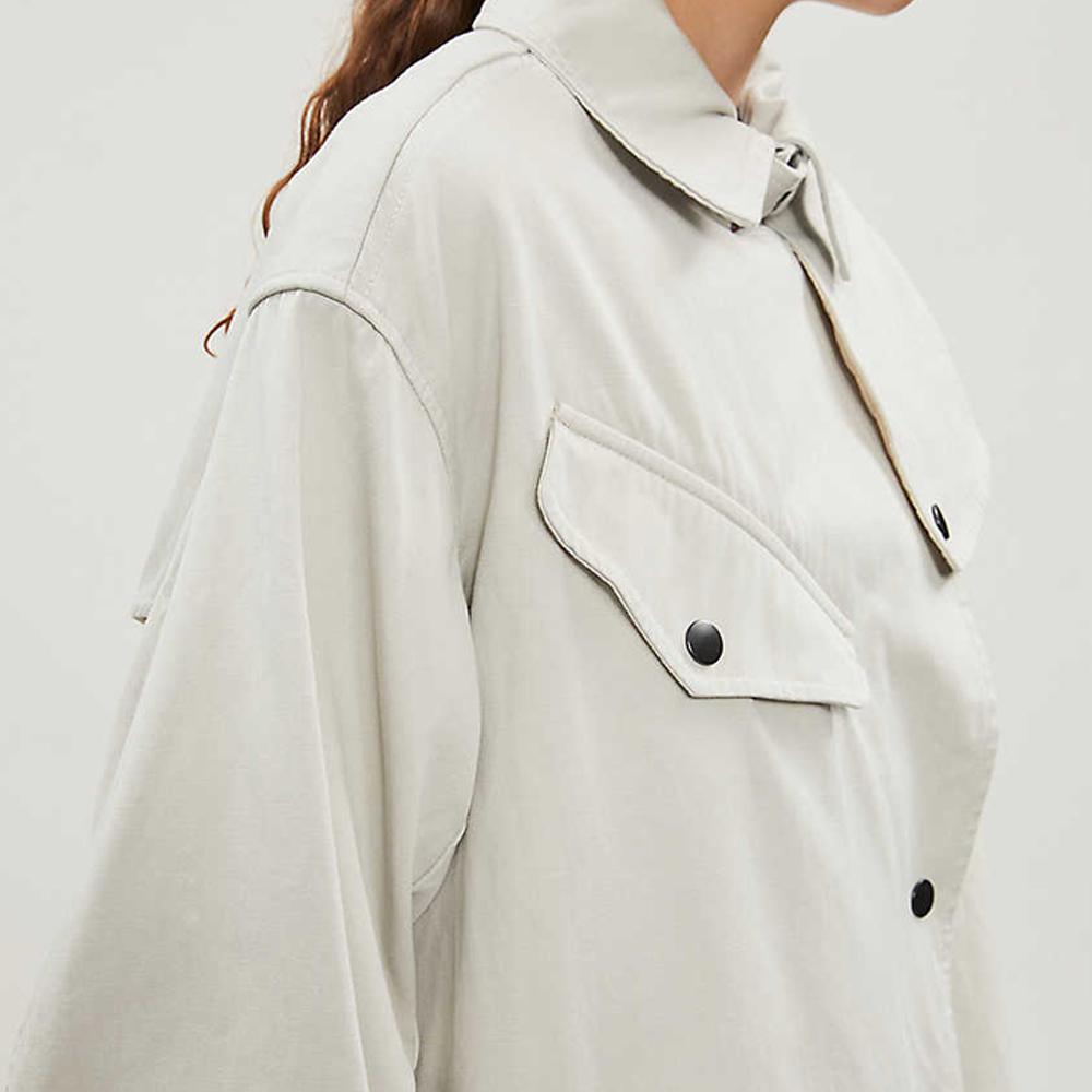 Isabel Marant GABAO Trench Coat Navy Cotton Blend Womens Coat