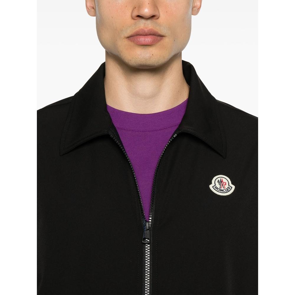 Moncler Logo Patch Men’s Shirt Jacket Black