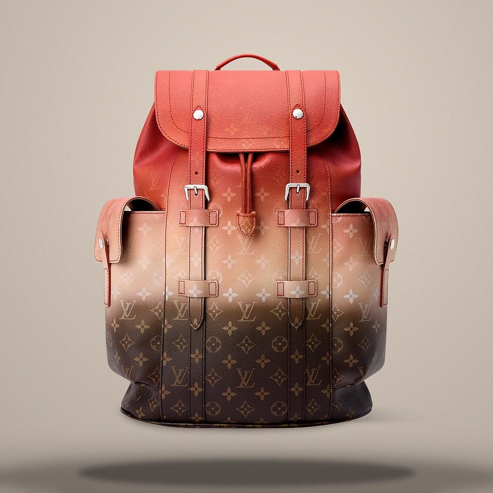 Louis Vuitton Christopher MM Orange Backpack M28390