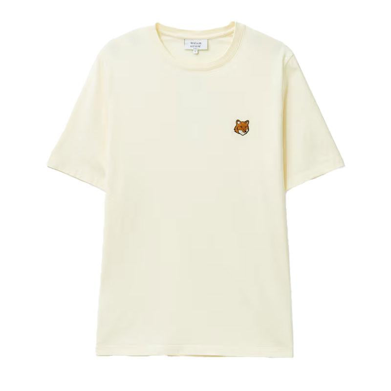Maison Kitsune Fox Head Regular T-Shirt Noble Beige Men’s Co PM00107 KJ7026 0063