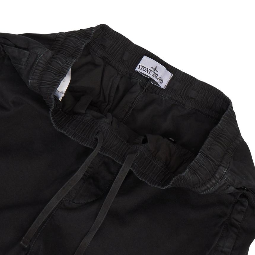 STONE ISLAND Men’s Cargo Jogger Pants Black Cotton Classic Pants