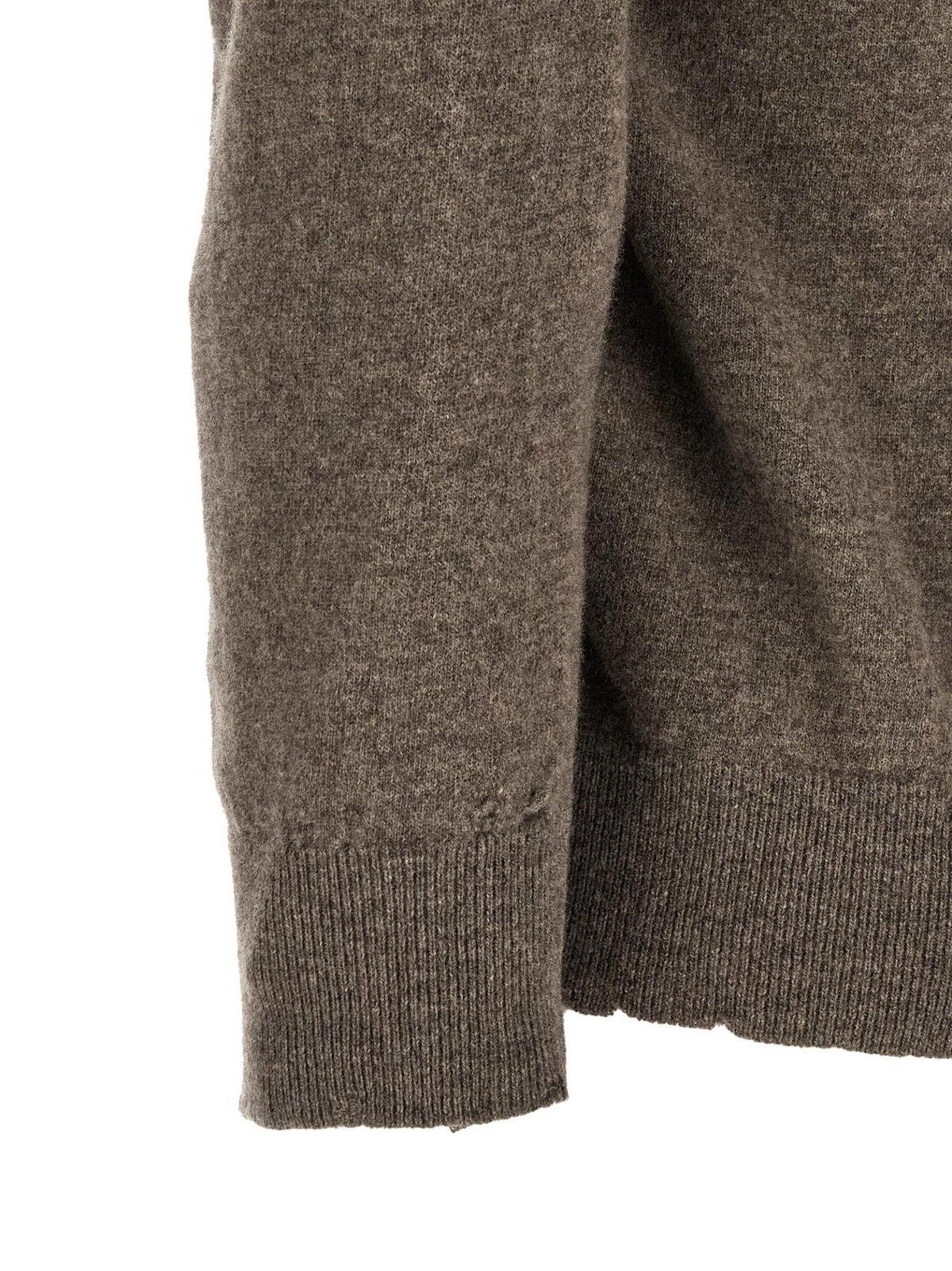 Maison Margiela V-Neck Knit Sweater Black Wool