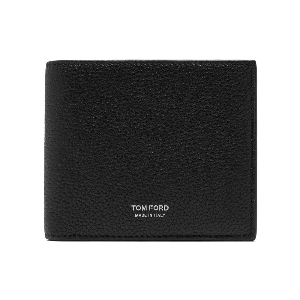 TOM FORD Leather Bifold Wallet for Men Navy Y0228 LCL158
