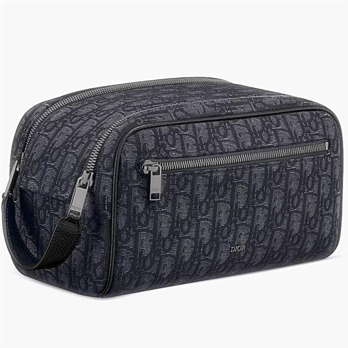 DIOR Toiletry Bag Crossbody Black Leather Men's Crossbody Bag 2ESCA494YKY H03E