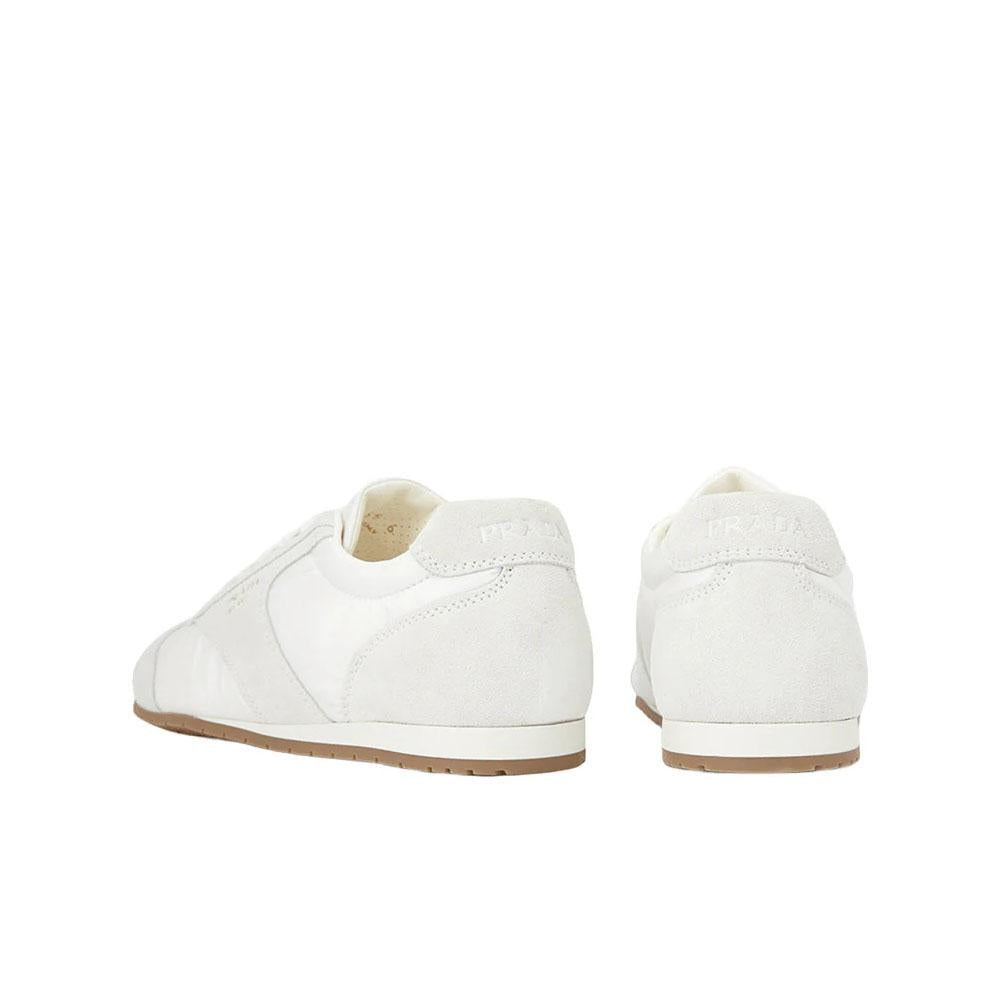 PRADA Suede Nylon Low-Top Sneakers for Men Black