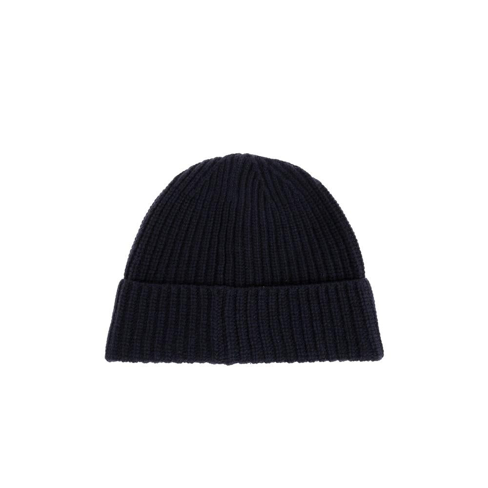 STONE ISLAND Logo Patch Knit Beanie Black Men’s