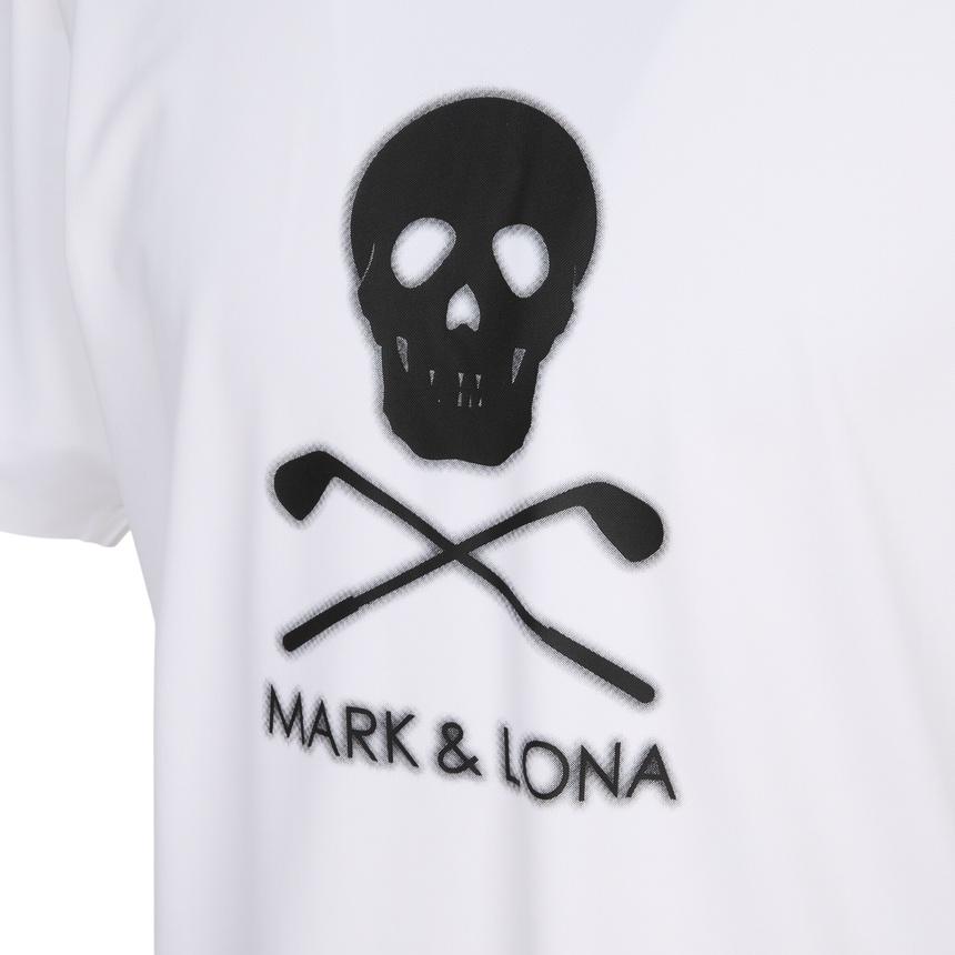 MARK&LONA Men’s Golf Mock Neck Short Sleeve T-Shirt White