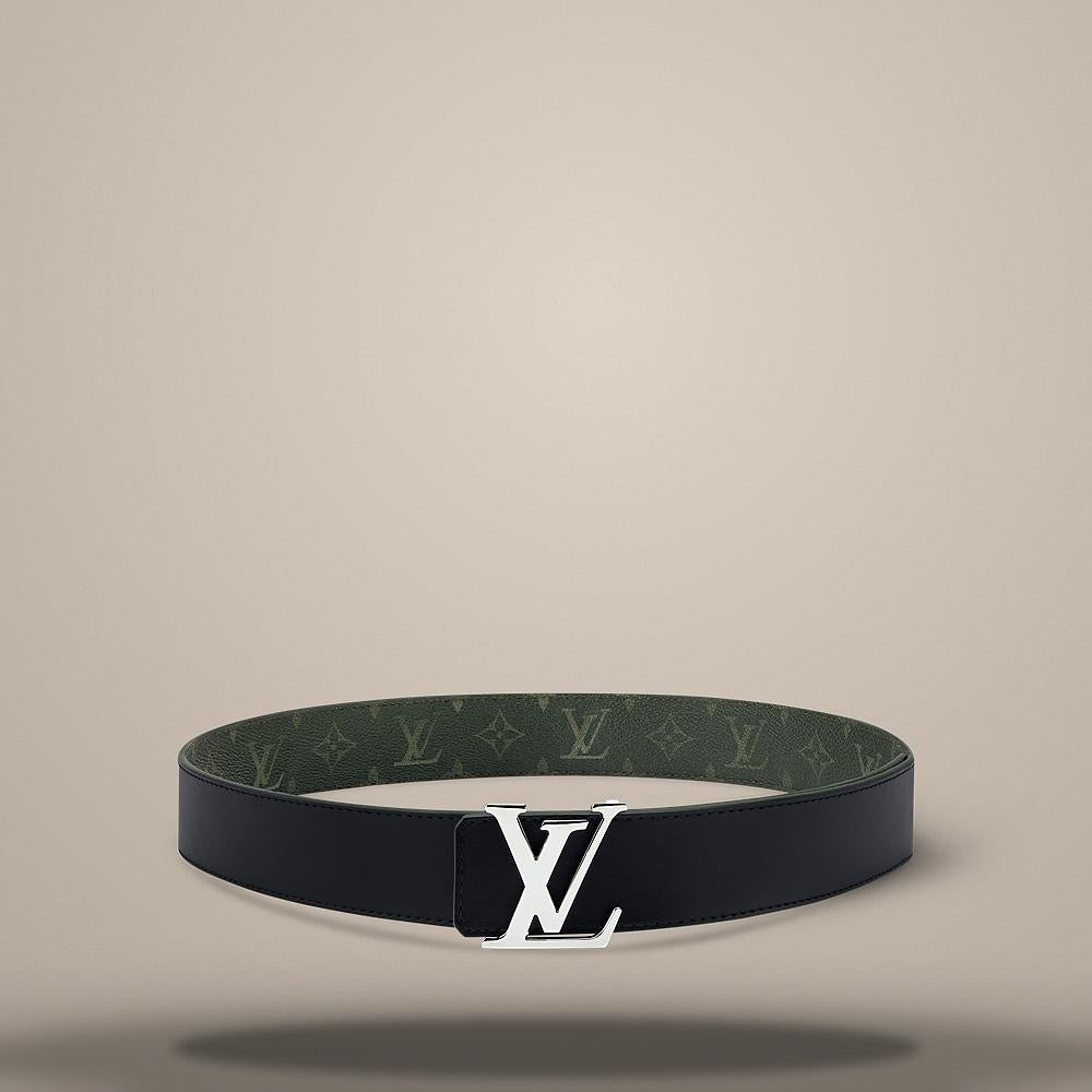 Louis Vuitton Monogram Reversible Belt Olive/Black 40mm Men M4751