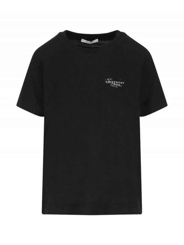 GIVENCHY Logo Stamp Print Cotton T-Shirt