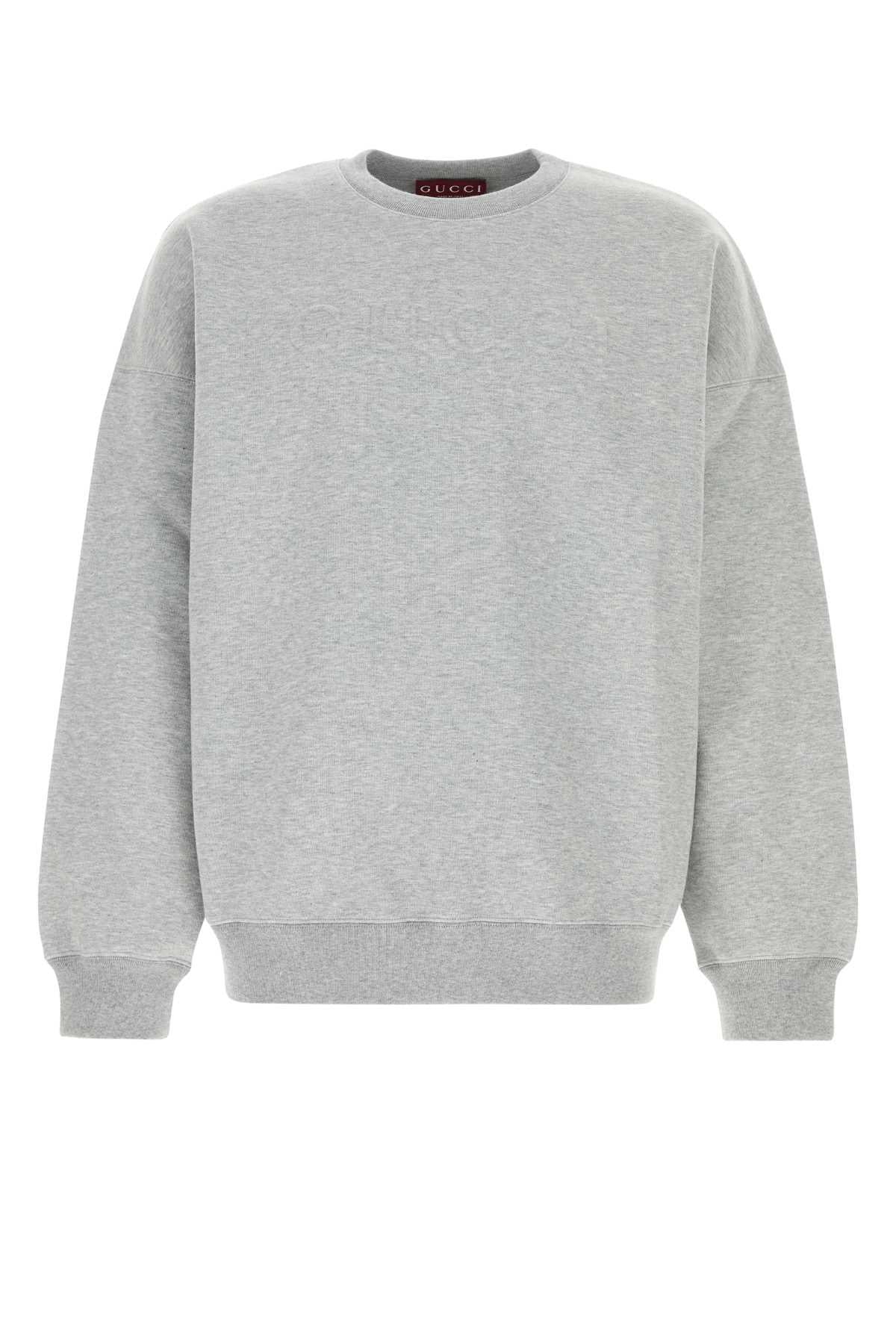 GUCCI Black Logo Cotton Sweatshirt for Men