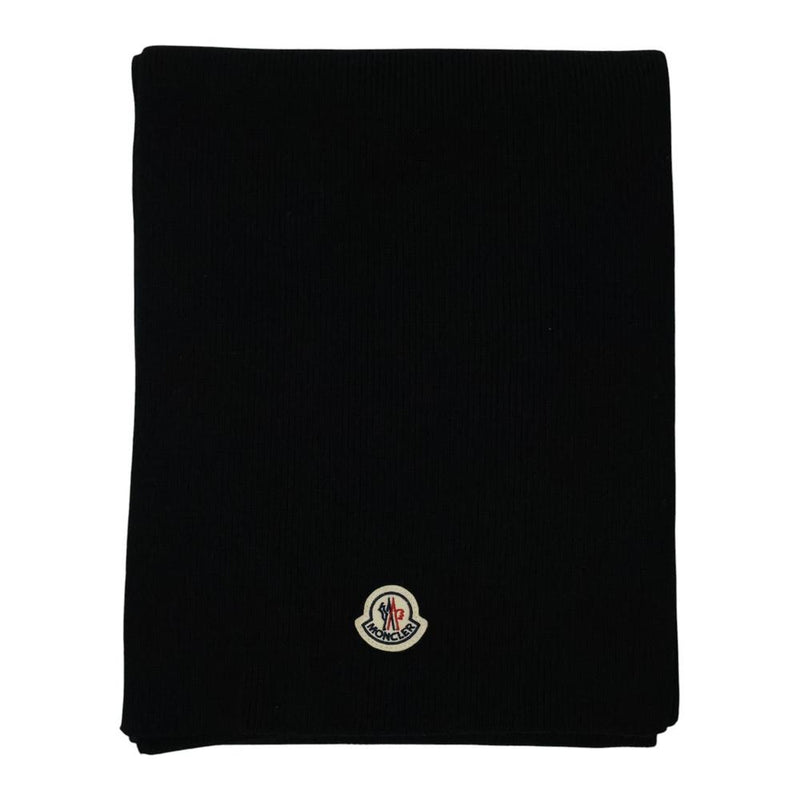 Moncler Unisex Wool Scarf Black