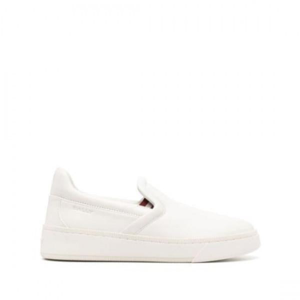 BALLY RILEY Slip-On Leather Low Top Sneakers White WK008 DVT182 U001