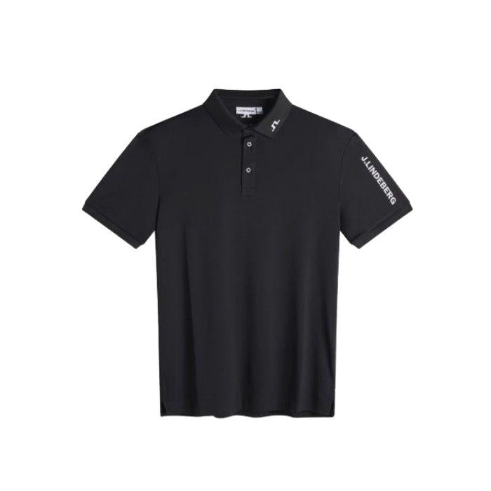 J LINDEBERG Men’s Tour Tech Short Sleeve Golf Polo Shirt Black