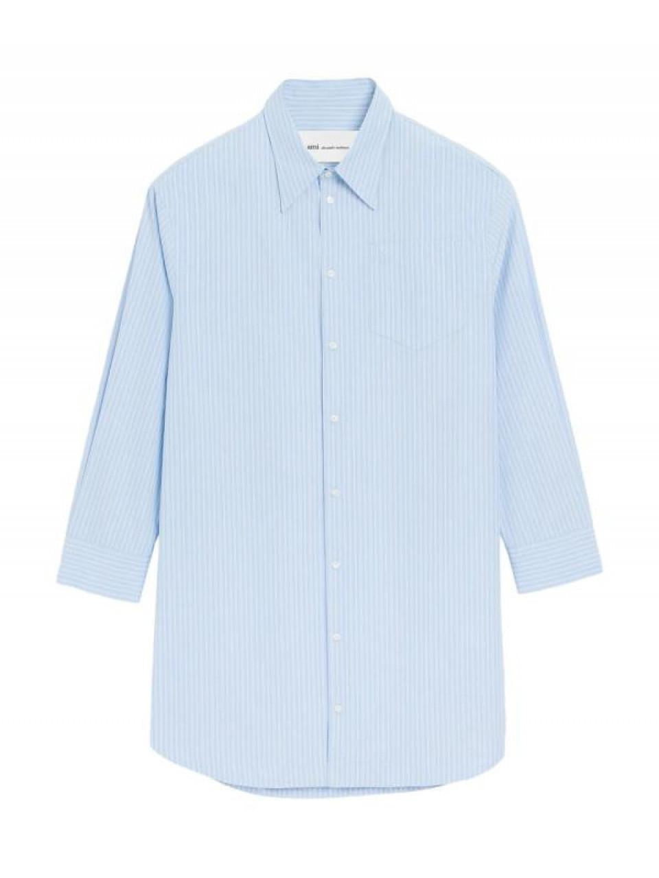 AMI Cotton Ami de Coeur Wide Shirt Dress