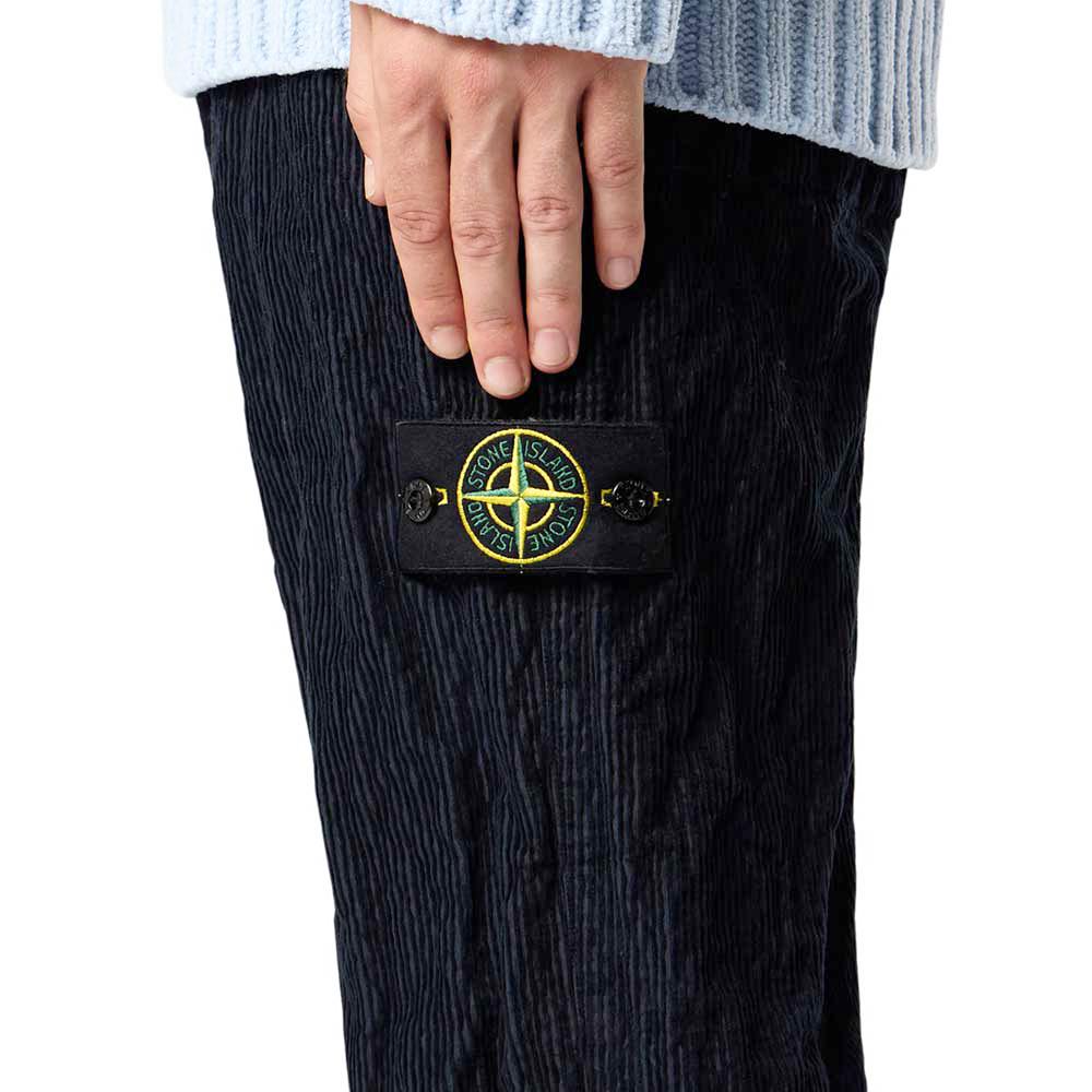 STONE ISLAND Wrinkle Corduroy 500 TC Relaxed Fit Pants Navy