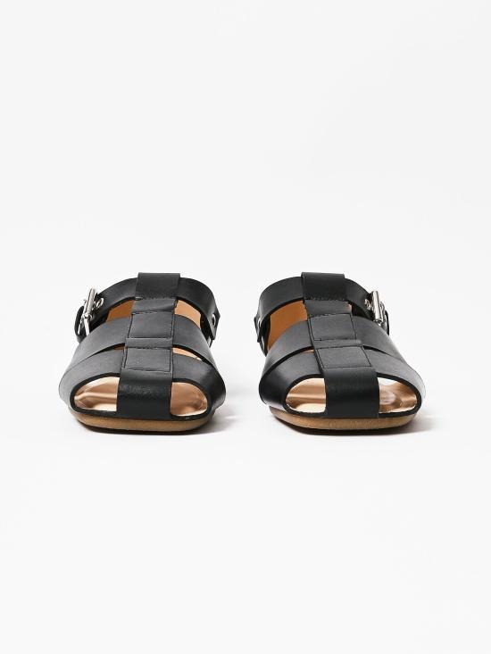 Lemaire Leather Fisherman Slip-On Sandals FO0271 LL0217 999 BLACK DOM