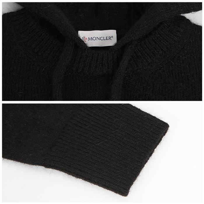 Moncler Logo Knit Hooded Sweatshirt 9C00013 M1240 999