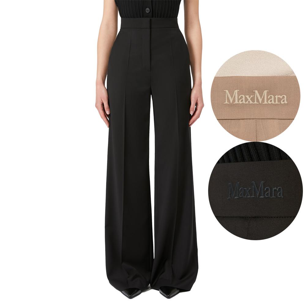 Max Mara Virgin Wool Wide-Leg Classic Pants 2521136121600 004 010
