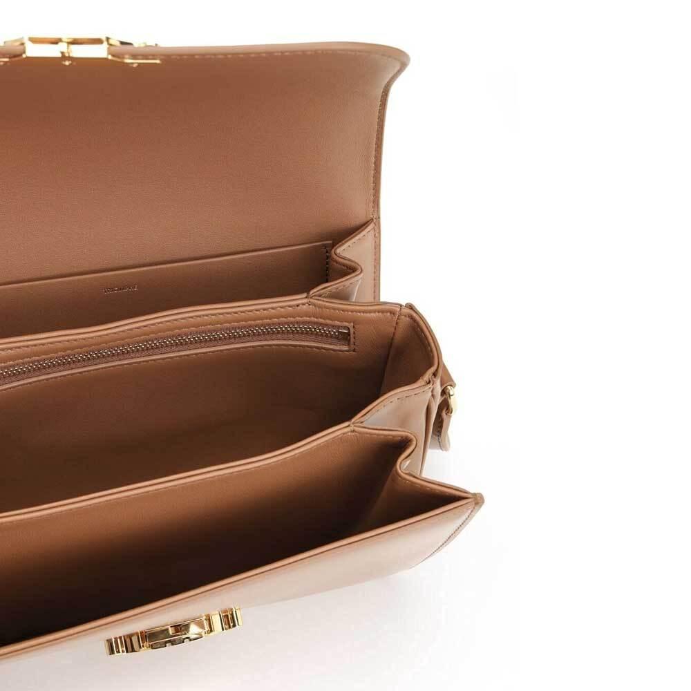 CELINE Triomphe Shiny Classic Leather Crossbody Tote Bag Women