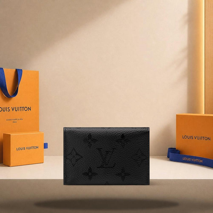 Louis Vuitton Black Slim Card Holder Wallet M26733