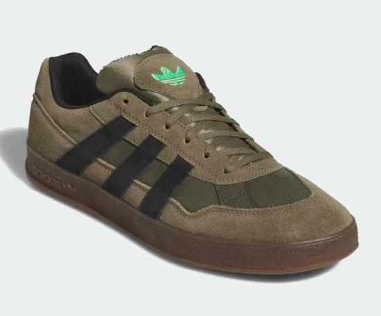 Adidas Men’s Sneakers White Leather Low-T KJ0281 OLIVE STRATA CORE BLACK GUM DOM