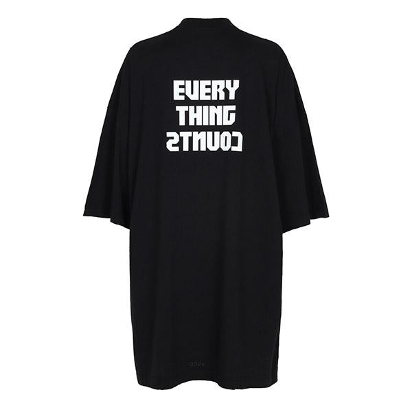 032c Washed Black Oversized Point Zero T-Shirt S25 URC 0152 050 W