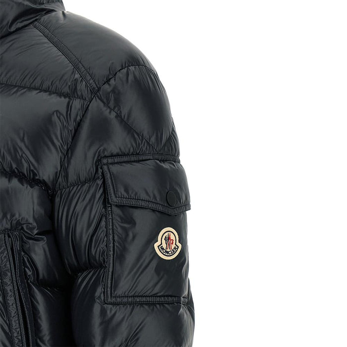 Moncler Black PETRA Logo Patch Down Puffer Jacket 1A00032 596XE 999