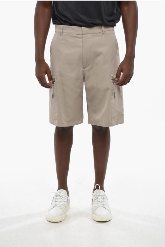 DIOR Beige Cotton Short Pants for Men 483C116A5811121