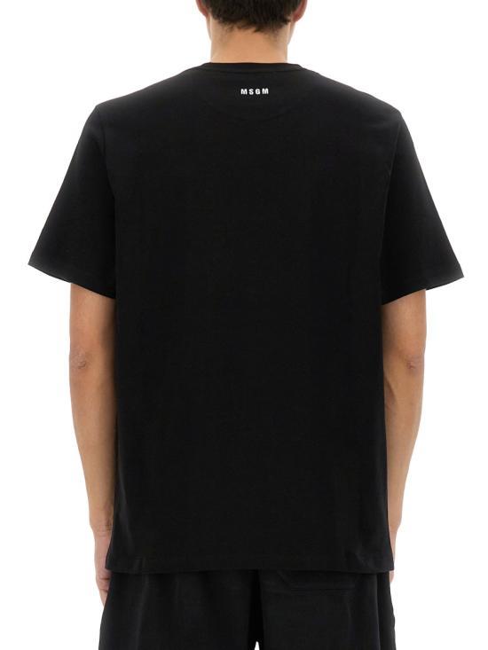 MSGM Short Sleeve T-Shirt for Men 3840MM10425709899 BLACK DOM