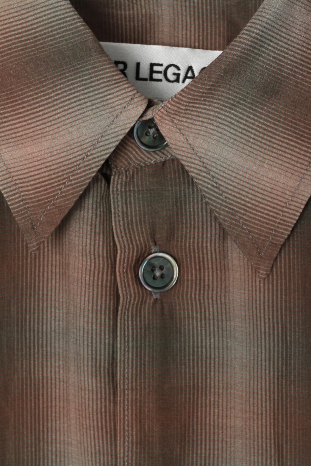 OUR LEGACY Screen Check Cotton Silk Beyond Long Sleeve Shirt M4242BRC