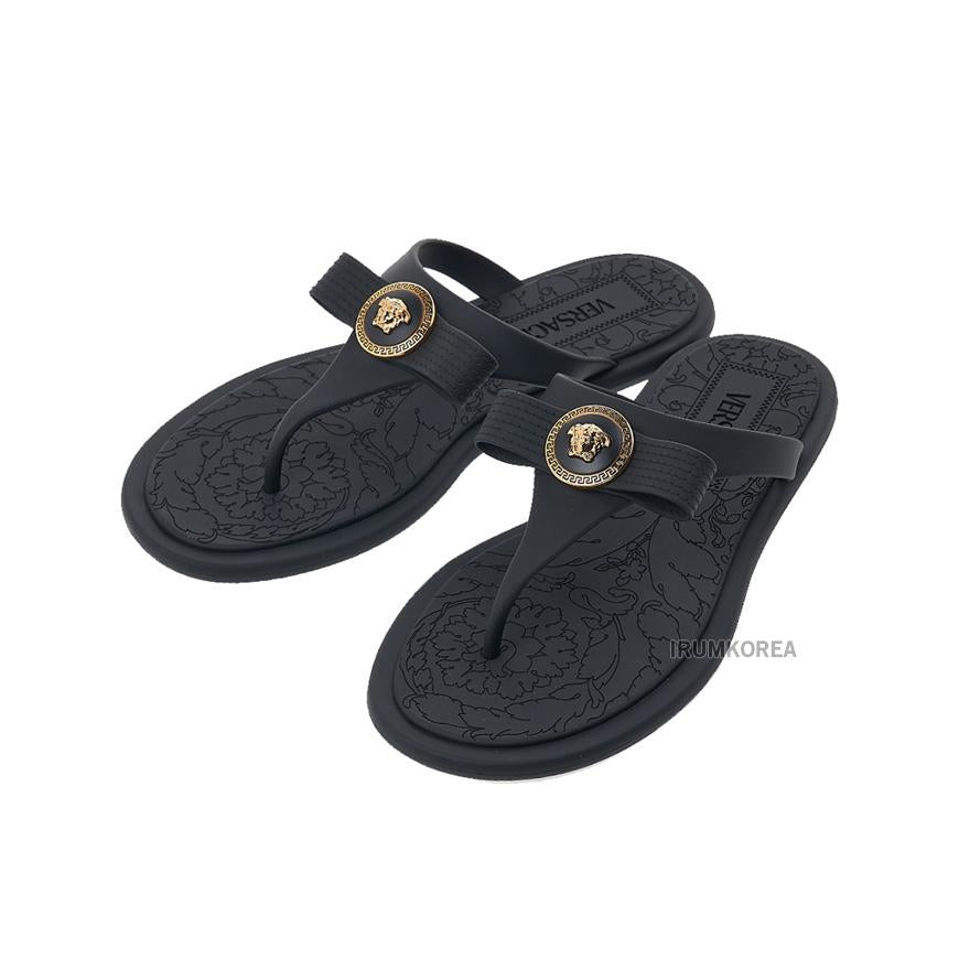 Versace Women’s Gianni Ribbon Slide Sandals 1018789 1A10983 1B00V