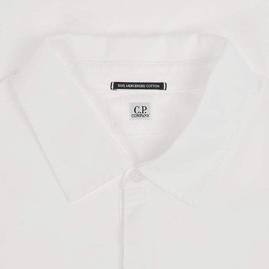 CP Company Gassato Logo Polo Shirt Men White