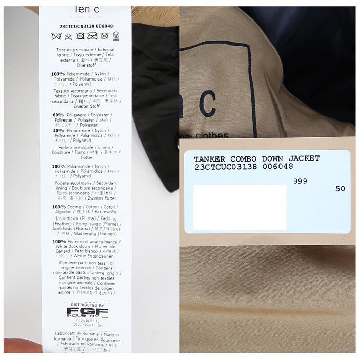 Ten C Combo Down Jacket for Men 23CTCUC03138 006048 999 TANKER