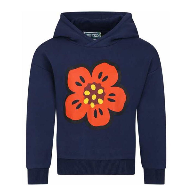 KENZO Women’s Kids Boke Flower Print Hoodie Navy Cotton