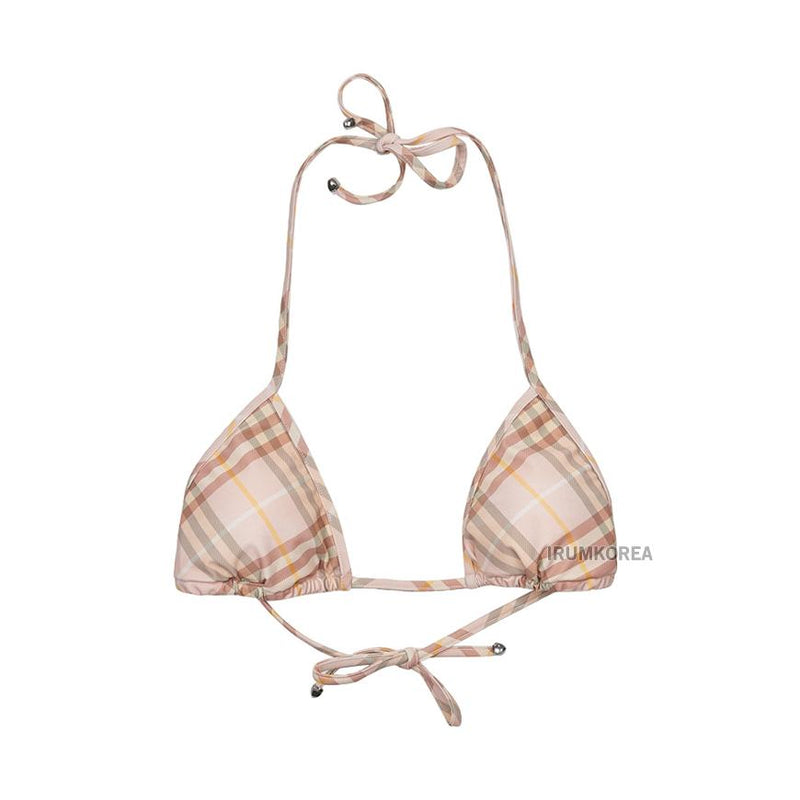 BURBERRY Check Print Bikini Top Women's Swimwear