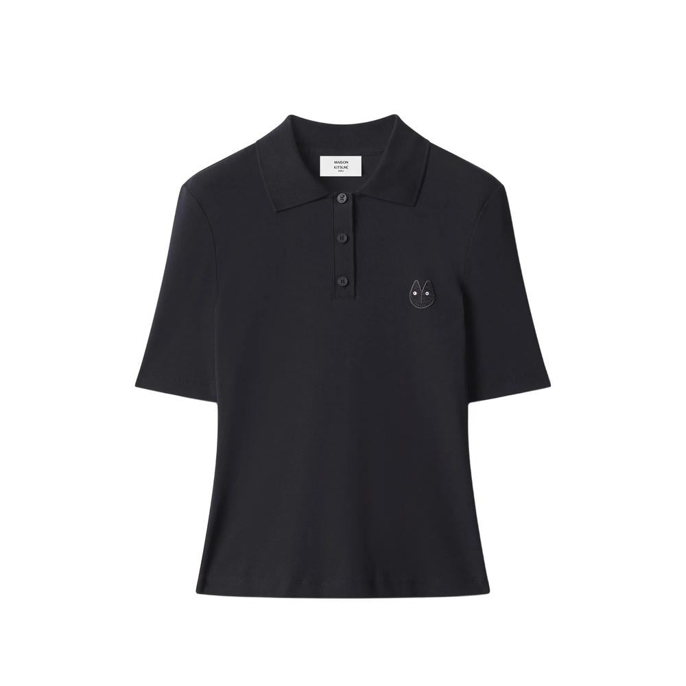 Maison Kitsune Black Short Sleeve Polo Shirt Women’s