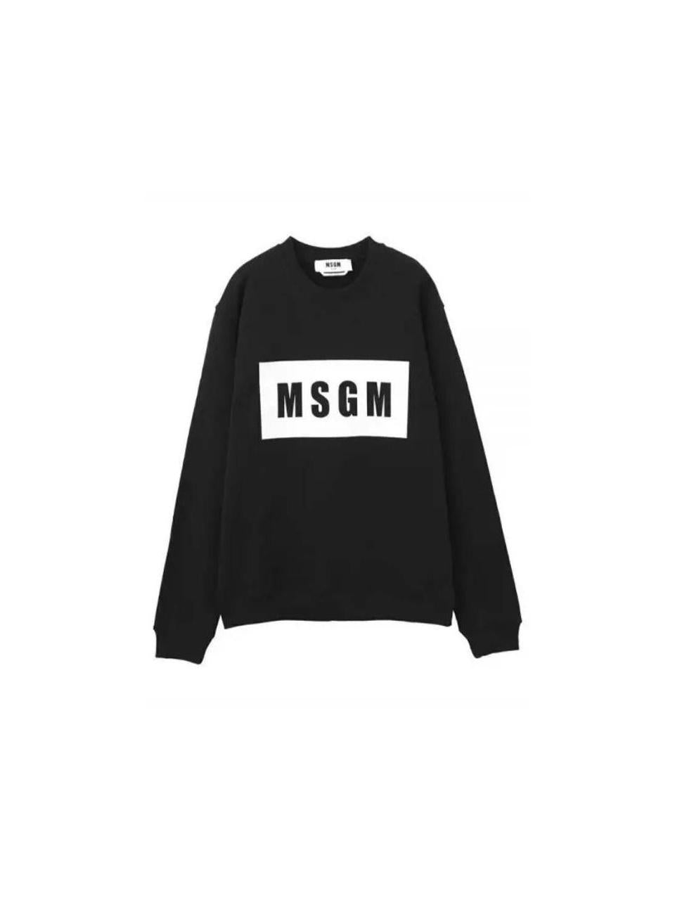 MSGM Box Logo Cotton Sweatshirt
