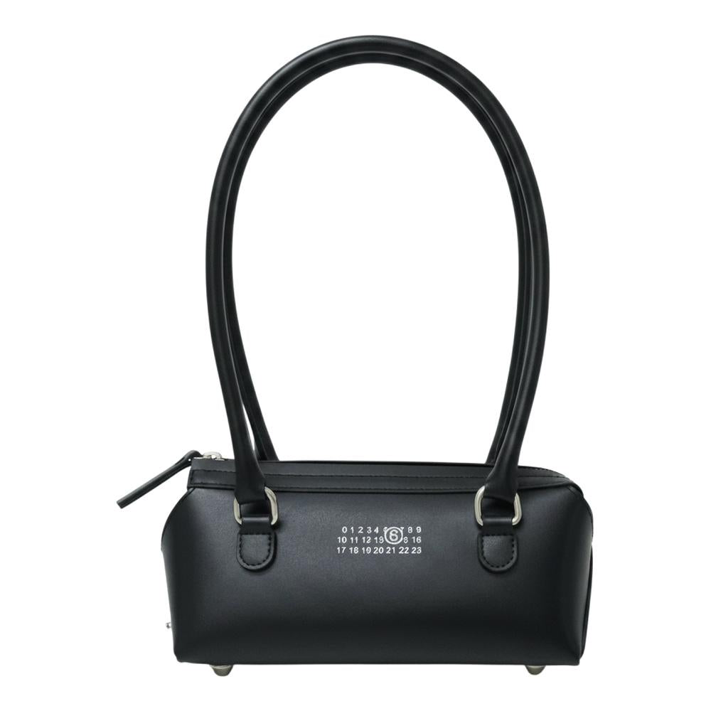 MM6 black leather Bauletto women’s shoulder bag