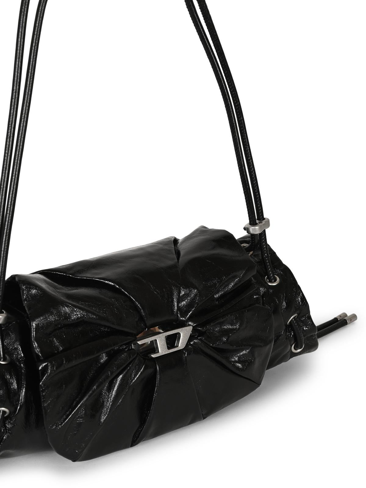 DIESEL Black Leather Shoulder Bag