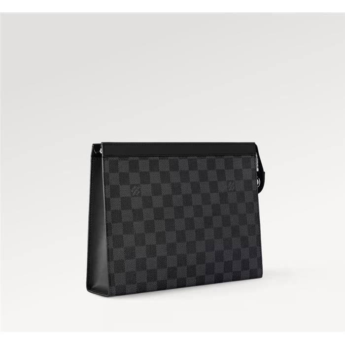 Louis Vuitton Damier Graphite Pochette Voyage MM Clutch Bag