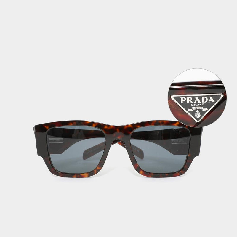 PRADA Triangle Logo Root Tortoise Unisex Sunglasses