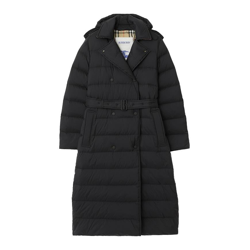 BURBERRY Women’s Long Nylon Hooded Down Puffer Coat 8110316 W KENT LNG A1189