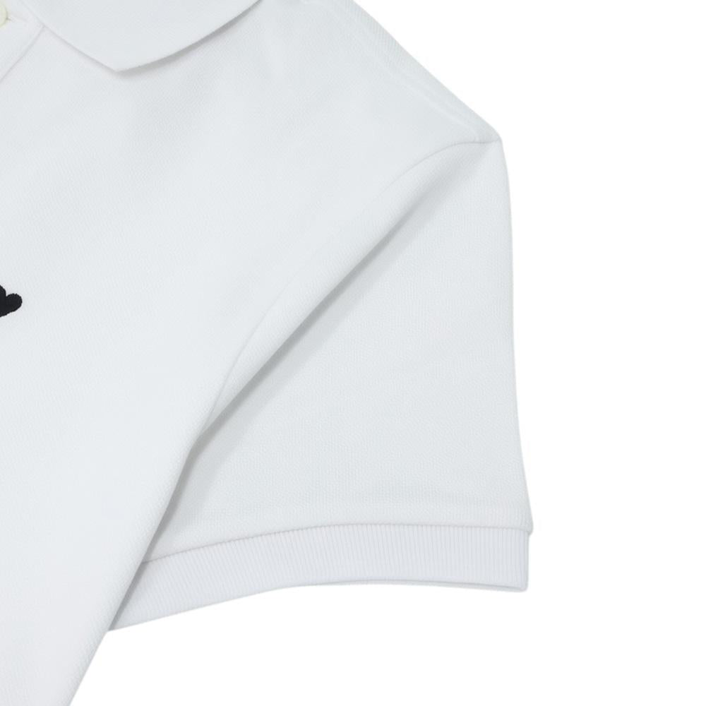 AMI Small Heart Logo Unisex Short Sleeve Polo Shirt White