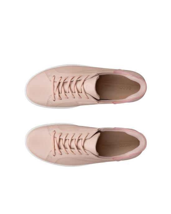 ecco Pink Leather Low-Top Sneakers 470843 61145
