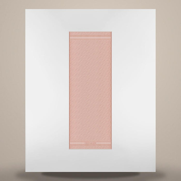 DIOR Oblique Rose des Vents Cotton Wool Silk Scarf